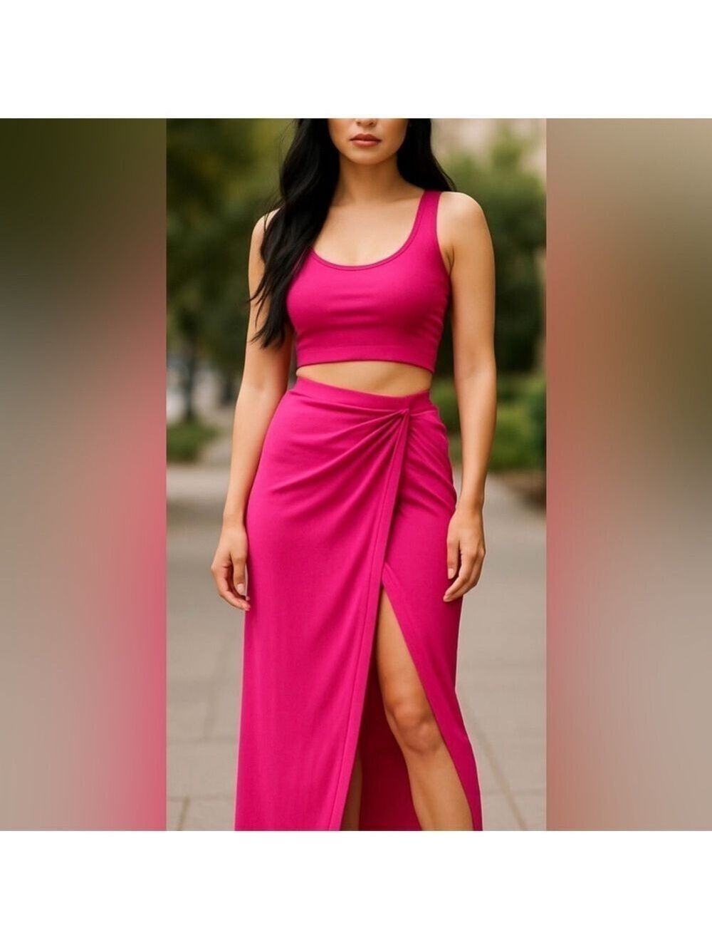 SHEIN Pink Women's Skirt Set